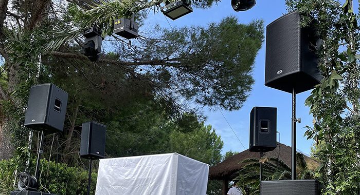 Sound system rental for events in Ibiza and Barcelona